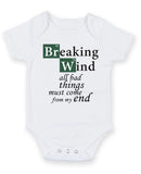 Breaking Wind Personalised Baby Boy Girl Unisex Short Sleeve Bodysuit
