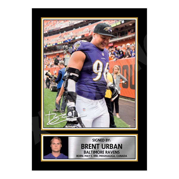 Brent Urban 1 American Football Printed Signature Print