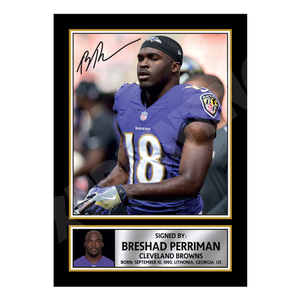 Breshad Perriman 1 American Football Printed Signature Print