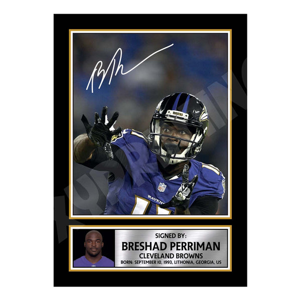 Breshad Perriman 2 American Football Printed Signature Print