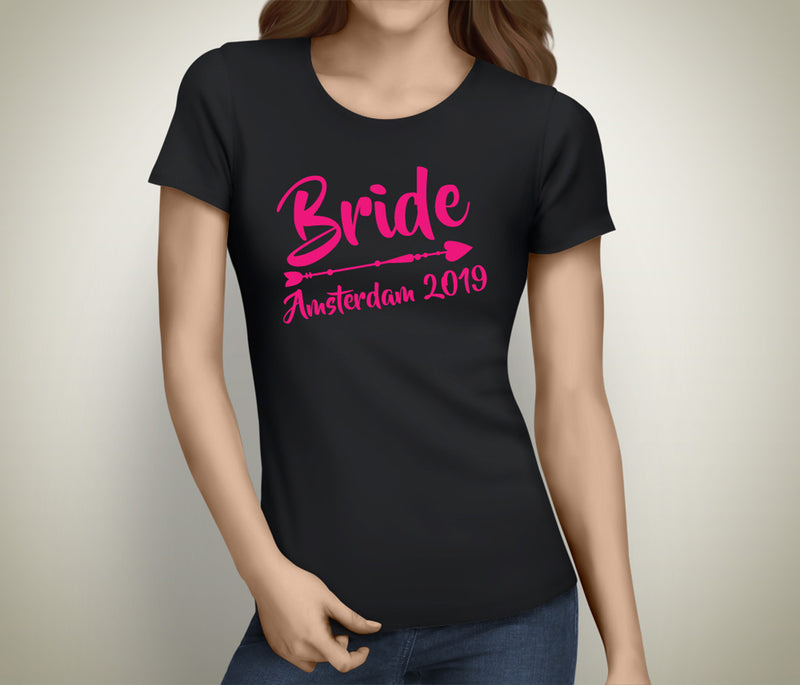 Bride Amsterdam Colour Custom Hen T-Shirt - Any Name - Party Tee
