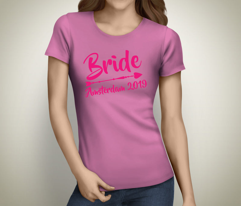 Bride Amsterdam Colour Custom Hen T-Shirt - Any Name - Party Tee