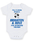 Brighton and Hove Fan Starting Football Fan Baby Grow Bodysuit