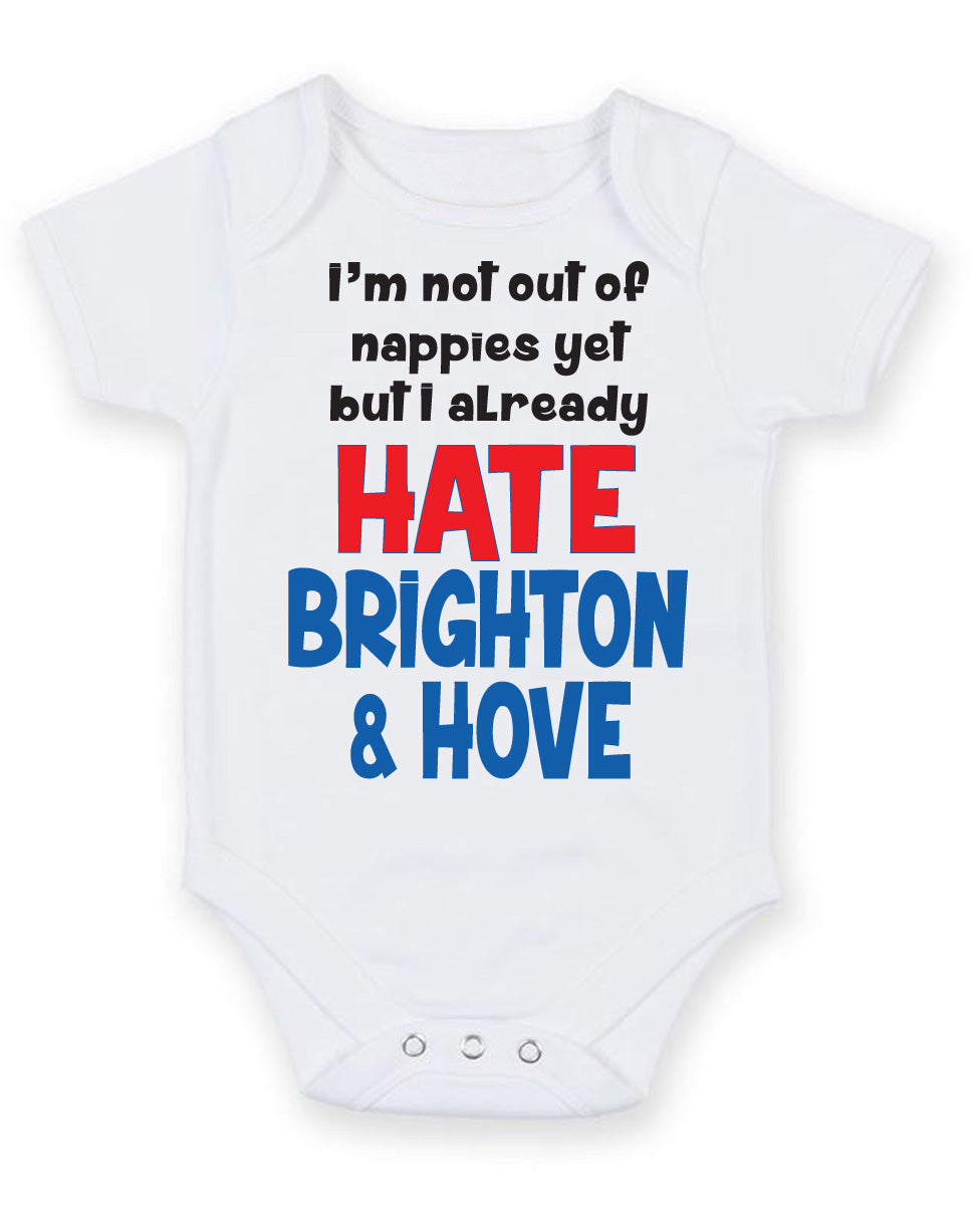 Brighton and Hove Hate Football Fan Baby Grow Bodysuit