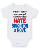 Brighton and Hove Hate Football Fan Baby Grow Bodysuit