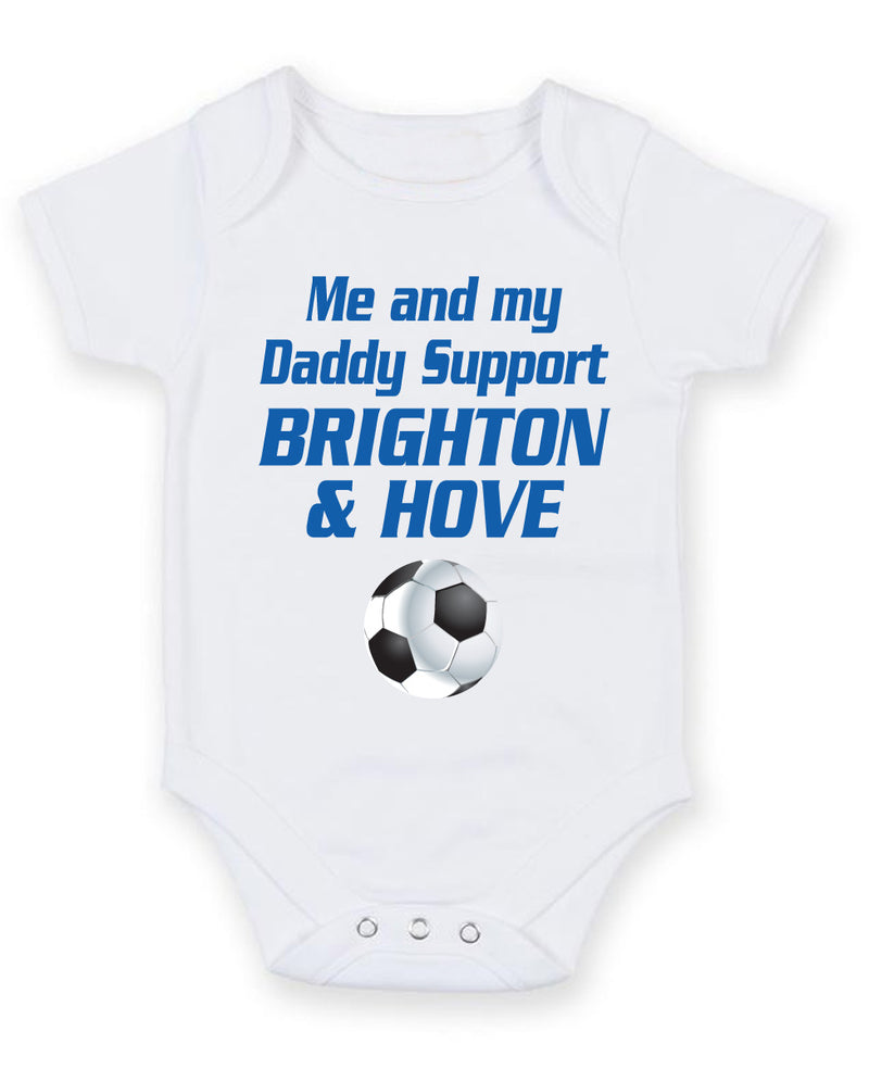 Brighton and Hove Me and my Daddy Football Fan Baby Grow Bodysuit