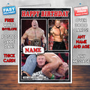 Brock Lesnar KE Inspired Style Personalised Wrestling WWE Birthday Card