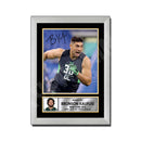 Bronson Kaufusi 1 Limited Edition Football Signed Print - American Footballer