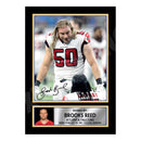 Brooks Reed 1 Limited Edition Football Signed Print - American Footballer