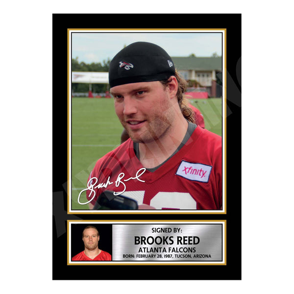Brooks Reed 2 American Football Printed Signature Print – Reproduction Print