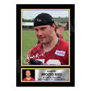 Brooks Reed 2 Limited Edition Football Signed Print - American Footballer