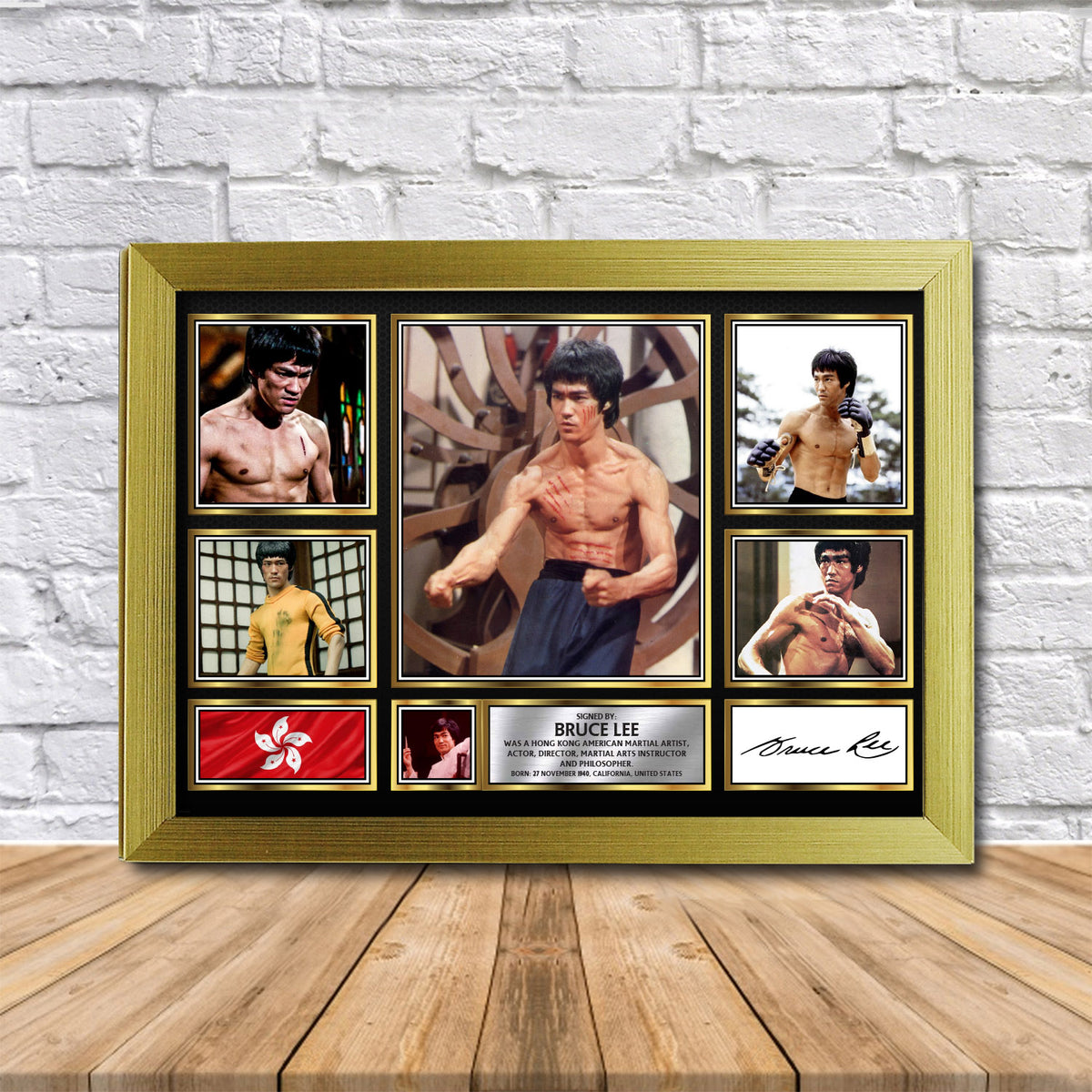 Bruce Lee Printed Signature Print