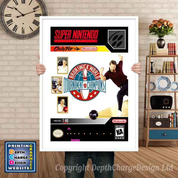 Brunswick World Tournament Champions Super Nintendo Game Inspired Theme Retro