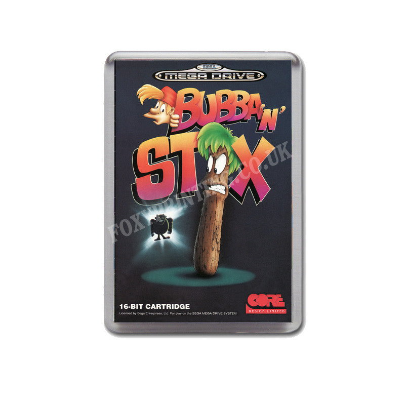 Bubba N Stix Eu Game Style Inspired Sega Megadrive Retro Video Gaming Magnet