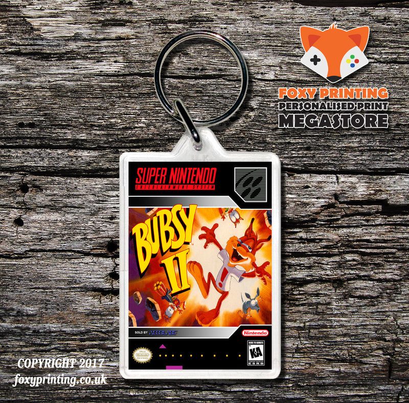 Bubsy II Game Inspired Retro Gaming Keyring
