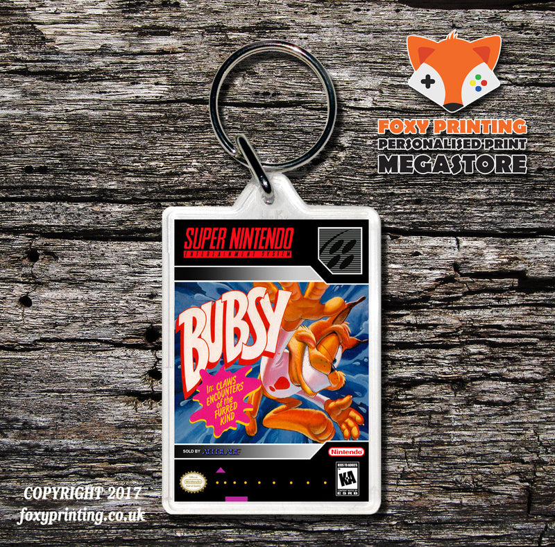 Bubsy Game Inspired Retro Gaming Keyring