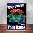Bulbasaur Pokemon Go THEME INSPIRED Kids Adult Personalised Birthday Card Birthday Card