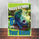 Bulbasaur Baby Pokemon Go THEME INSPIRED Kids Adult Personalised Birthday Card Birthday Card