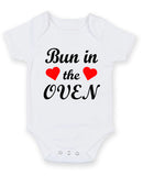 Bun In The Oven Personalised Baby Boy Girl Unisex Short Sleeve Bodysuit