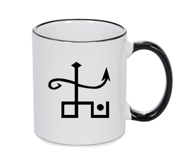 Burned Alum Black Handle Alchemy Mug Gothic Goth Horror Stars Horroscope Black