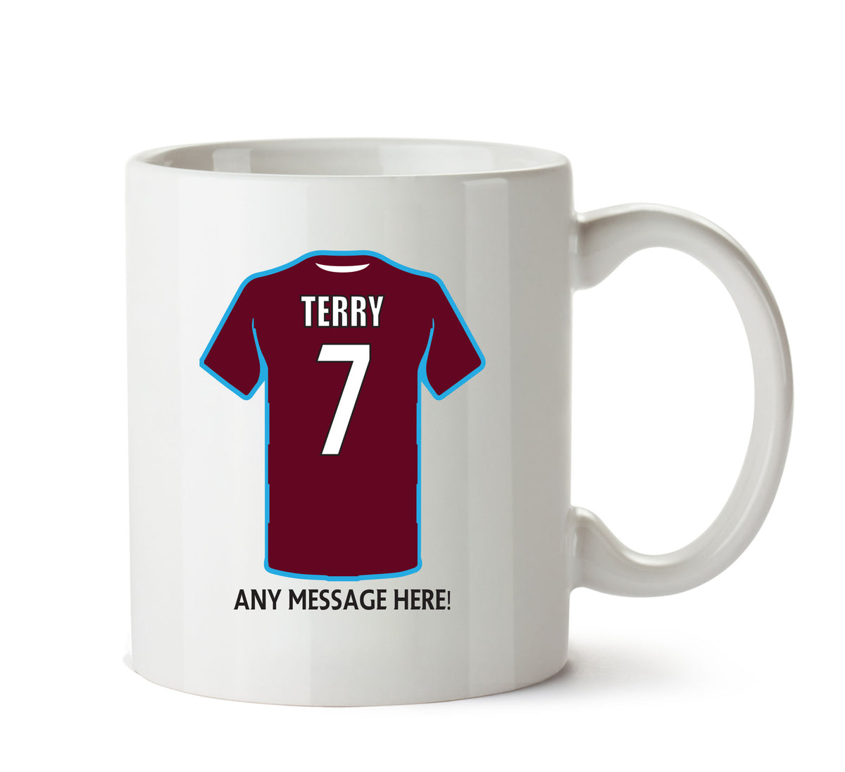 Burnley Football Team Mug - Personalised Birthday Age and Name – printed mug product image 1