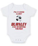 Burnley Fan Starting Football Fan Baby Grow Bodysuit