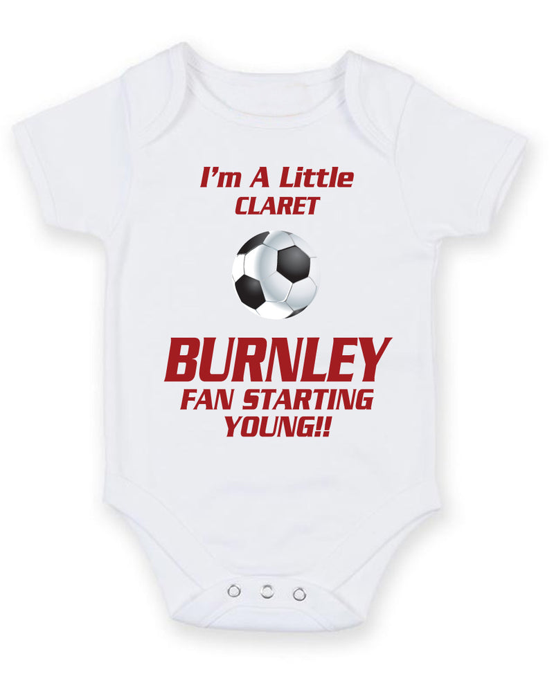 Burnley Fan Starting Football Fan Baby Grow Bodysuit