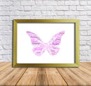 Personalised Butterfly 1 B Word Art Poster Print
