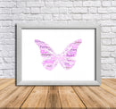 Personalised Butterfly 1 B Word Art Poster Print