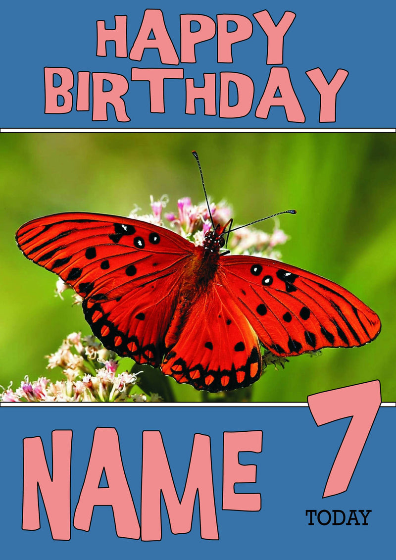 Personalised Butterfly Kids Adult FUNNY Birthday Card 2