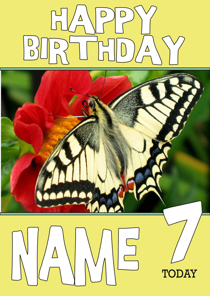 Personalised Butterfly Kids Adult FUNNY Birthday Card 4