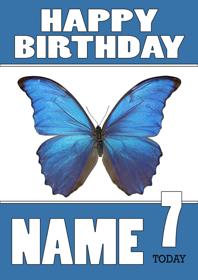 Personalised Butterfly Kids Adult FUNNY Birthday Card