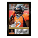 C.J. Anderson 2 Limited Edition Football Signed Print - American Footballer