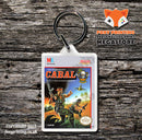 BURIA FIGHTER Retro NES Game Cover Art Gaming Keyring