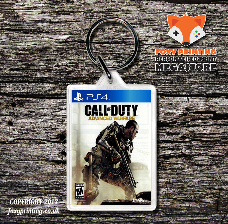 CALL OF DUTY ADVANCED WARFARE PS4 Game Inspired Retro Gaming Keyring
