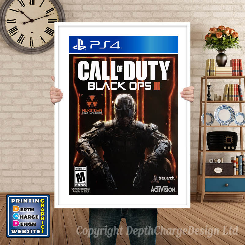 CALL OF DUTY BLACK OPS PS4 GAME INSPIRED THEME PS4 GAME INSPIRED THEME Retro Gaming Poster A4 A3 A2 Or A1