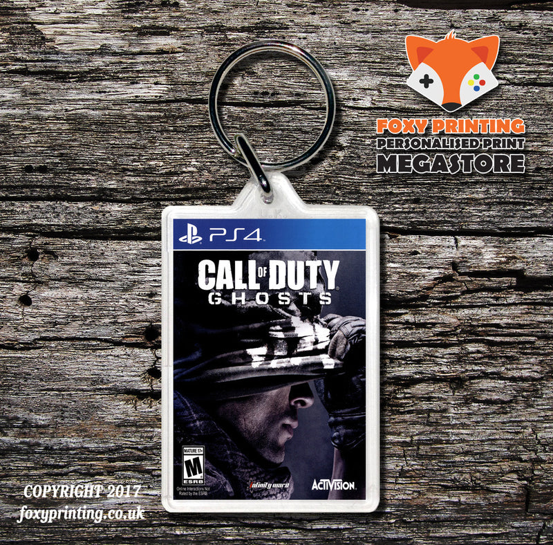 CALL OF DUTY GHOSTS PS4 Game Inspired Retro Gaming Keyring
