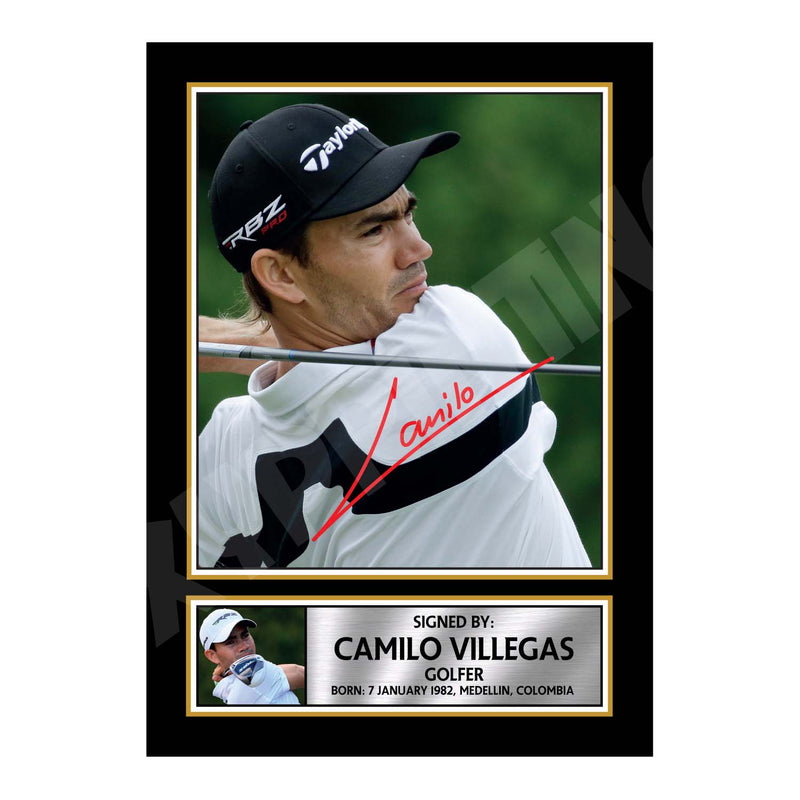 CAMILO VILLEGAS 2 Limited Edition Golfer Signed Print - Golf