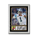 CAM NEWTON (1) Limited Edition Football Signed Print - American Footballer