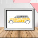 Personalised Car 1 Word Art Poster Print