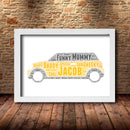 Personalised Car 1 Word Art Poster Print