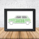 Personalised Car 2 Word Art Poster Print