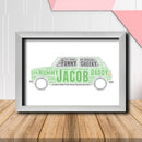 Personalised Car 2 Word Art Poster Print