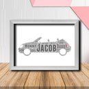 Copy of Personalised Car 4 Word Art Poster Print