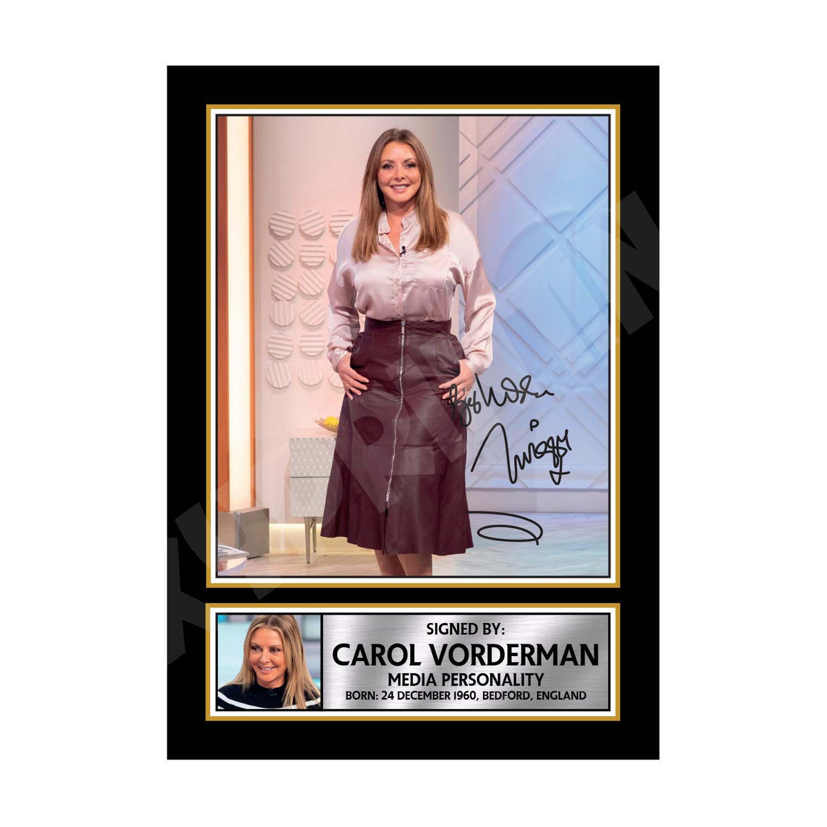 CAROL VORDERMAN (1) Tv Show Printed Signature Print – Carol Vorderman Tv Show Printed Signature Print – A1 Print Only