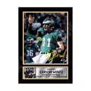 CARSON WENTZ (1) Limited Edition Football Signed Print - American Footballer