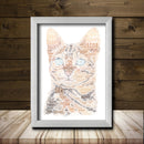 Personalised Cat 1 Word Art Poster Print