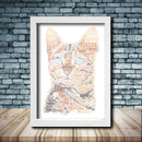 Personalised Cat 1 Word Art Poster Print