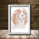 Personalised Cavalier Spaniel 1 Word Art Poster Dog Print