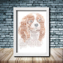 Personalised Cavalier Spaniel 1 Word Art Poster Dog Print